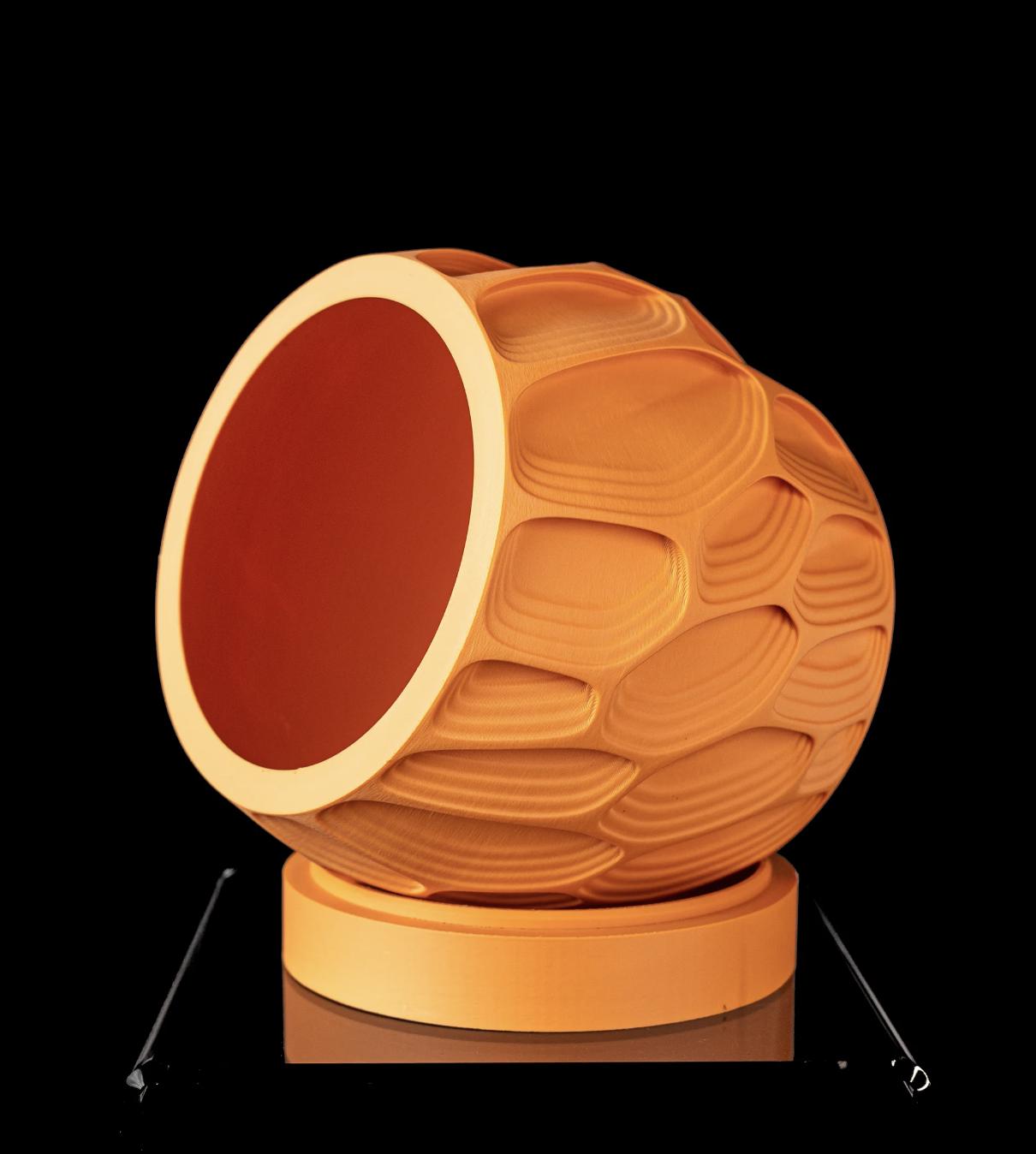 3D Printed Planter: Sculptural Organic Texture Pot, Modern Home Decor