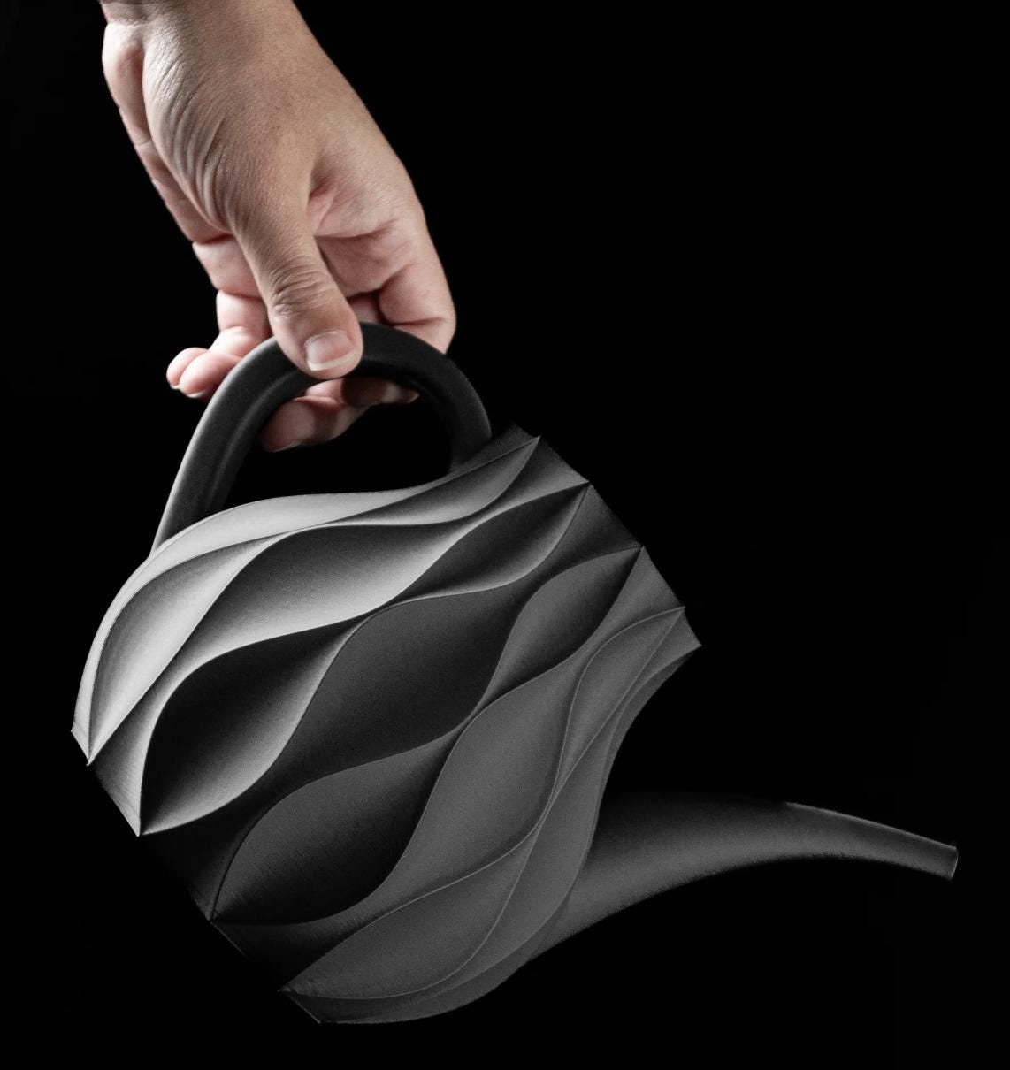 3D Printed Watering Can: Modern Sculptural Design, Eco-Friendly PLA