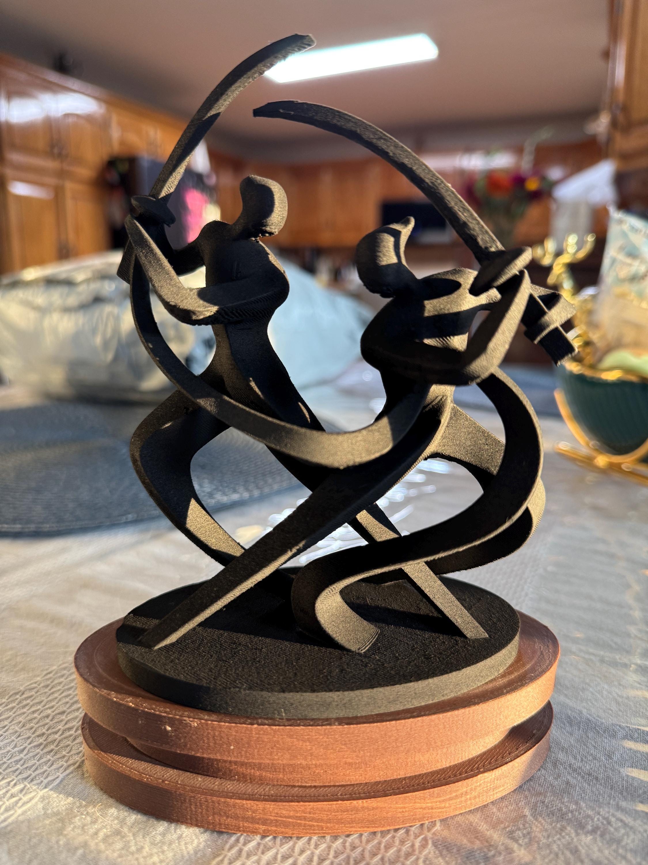 Abstract Samurai Dance Sculpture