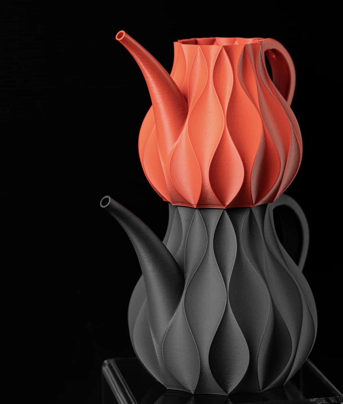 3D Printed Watering Can: Modern Sculptural Design, Eco-Friendly PLA